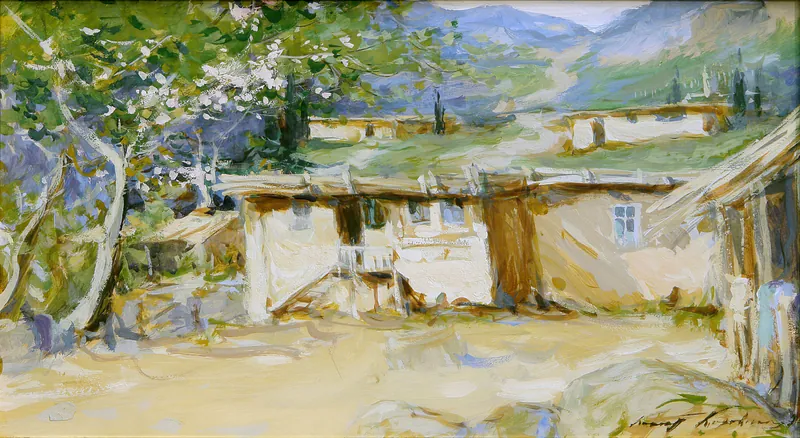 В Крыму весной (Татарское селение)