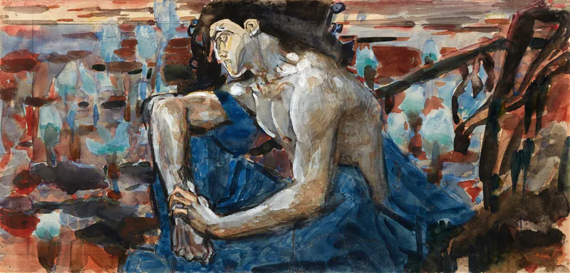 Демон (сидящий). Эскиз