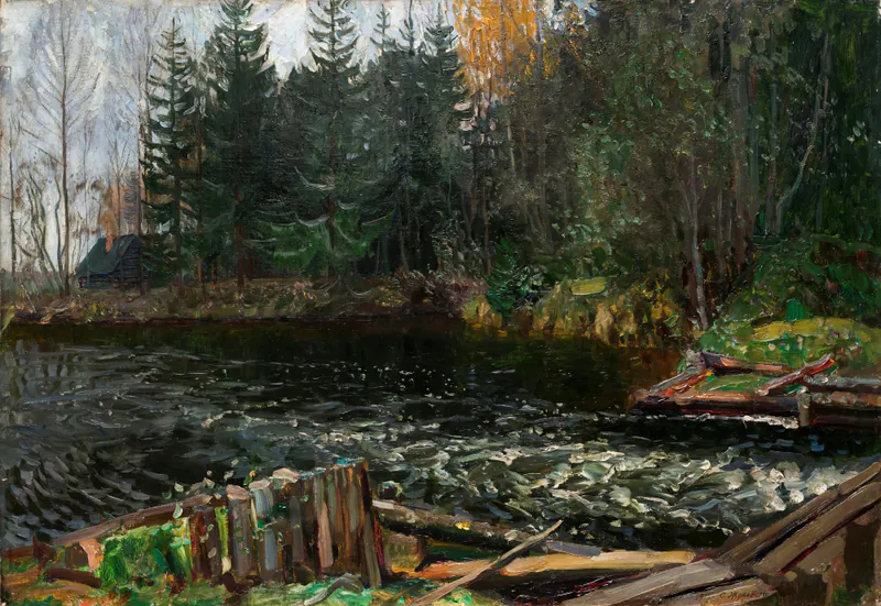У плотины