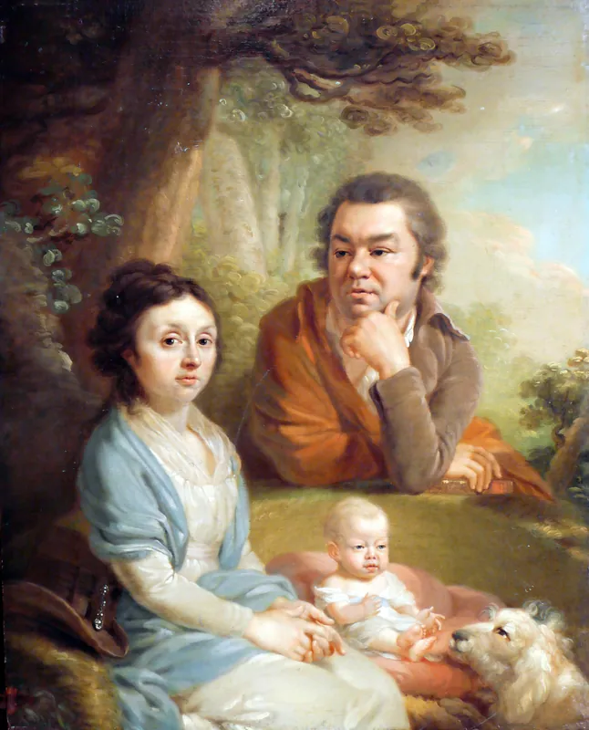 Семейный портрет (В. А. и А. С. Небольсины с ребенком)